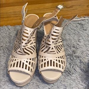 Nude Wedges Size 7